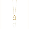 Sign Fire and Ice Small Sterling Silver Heart Necklace