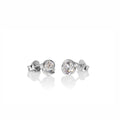 Sign Straumur Sterling Silver Ram Earrings with 6mm Cubic Zirconia