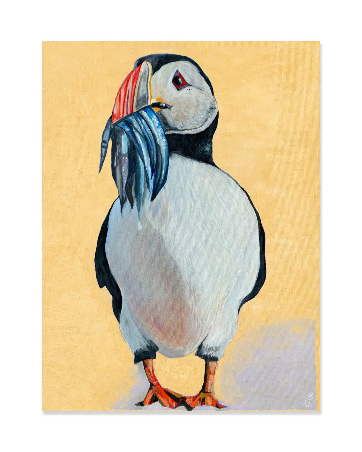 Yellow A4 Puffin Poster (A3) - JóiB