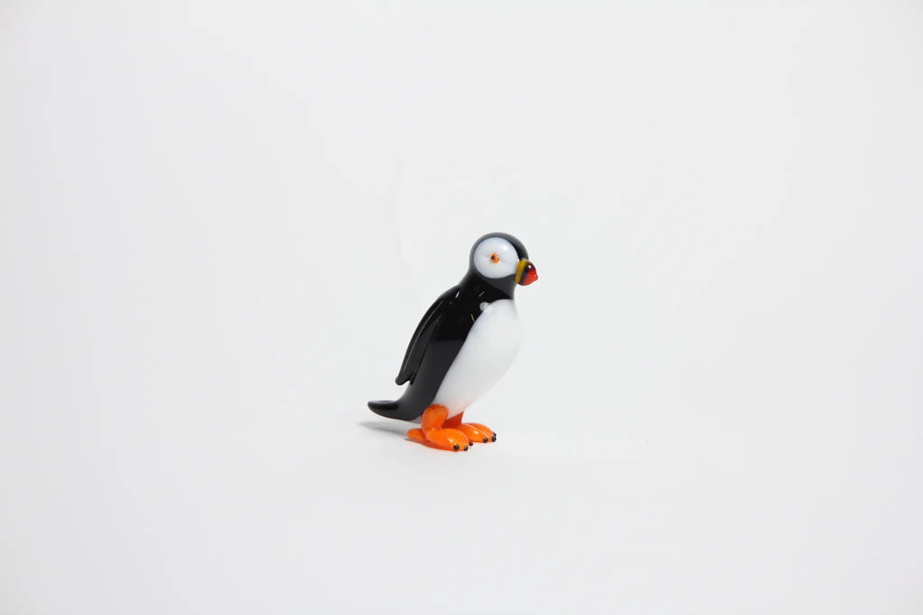 Small Glass Statue Puffin Eydís
