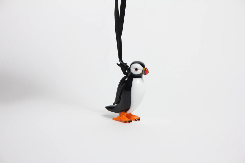 Small Glass Statue Puffin Eydís