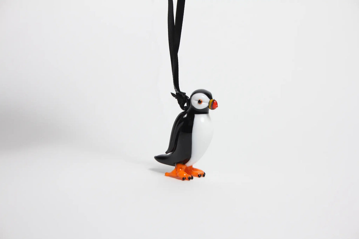 Small Glass Statue Puffin Eydís